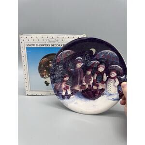Vintage Scott’s Snow Showers Snowmen Plate Anna Krajewski 2003